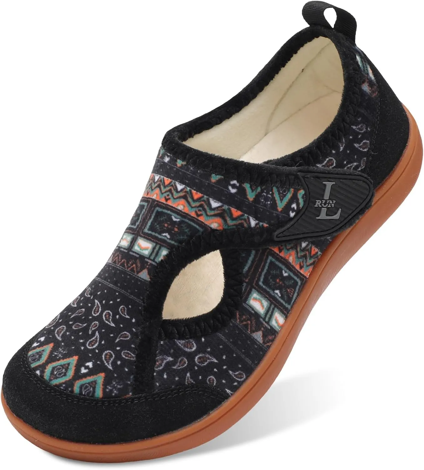 L-RUN Womens Wide Toe Box Barefoot Diabetic Shoes - Ladies House Slippers for Indoor and Outdoor