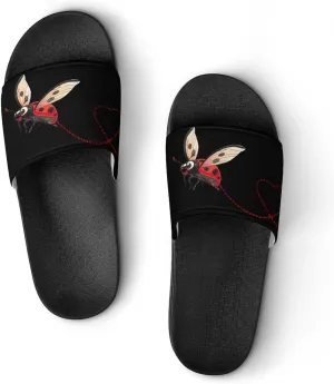 Ladybeetle Ladybugs Nature Insect Unisex Shower Shoes House Slippers Non-Slip Indoor Bathroom Shoes for Pool Beach 39 (245mm)