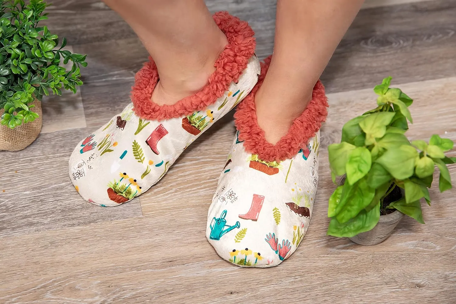 Lazy One Fuzzy Feet Slippers for Women, Cute Fleece-Lined House Slippers, Cute Slipper Socks