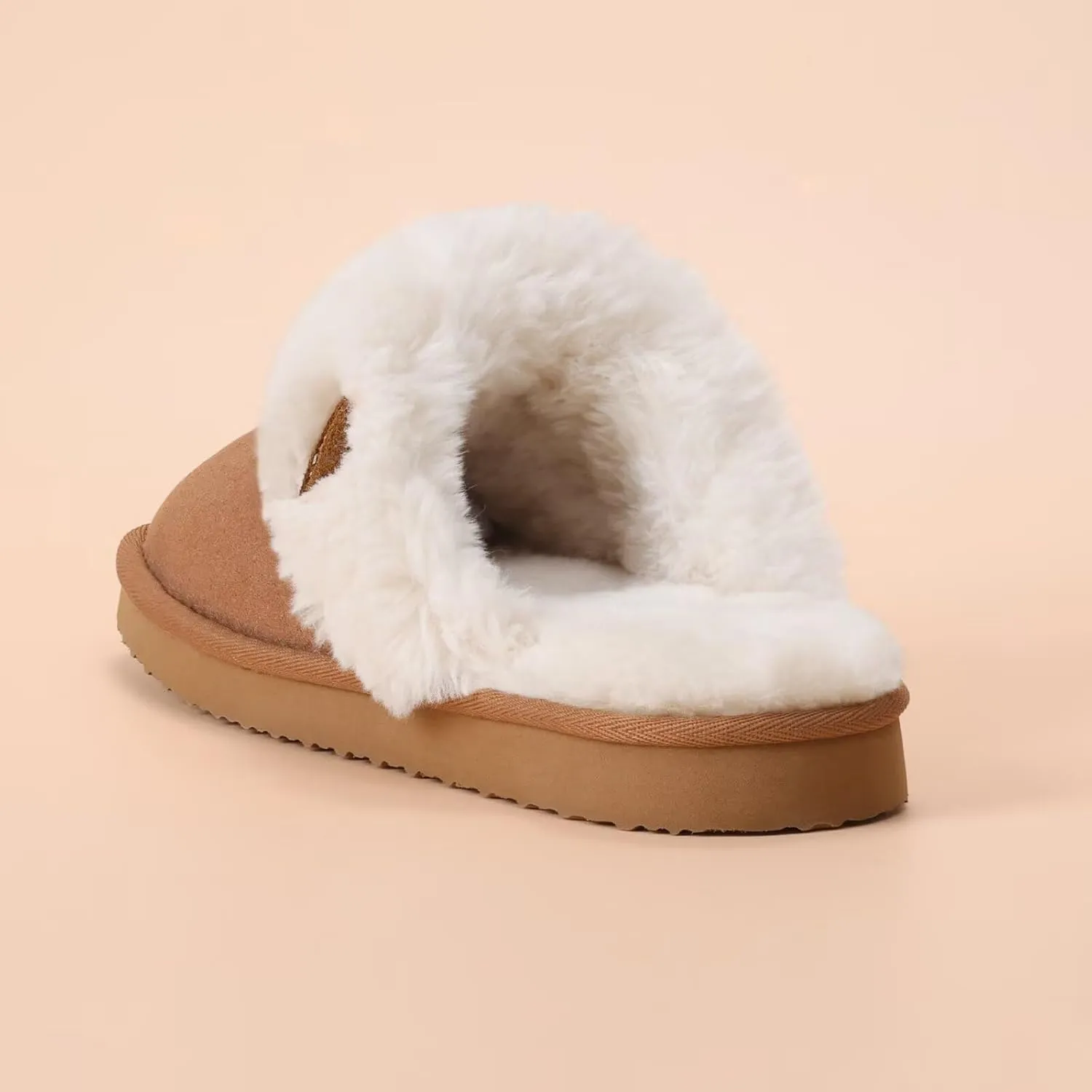 LBF Fuzzy Western Slippers for Women Comfy Winter Fluffy House Cowgirl Boot Slippers with Memory Foam Indoor Outdoor Square Toe