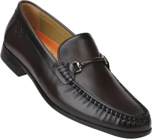 Leather Dress Shoes for Men, Luxury Classic Moc-Toe Penny Shoes Bit Slip-on Loafer for Mens