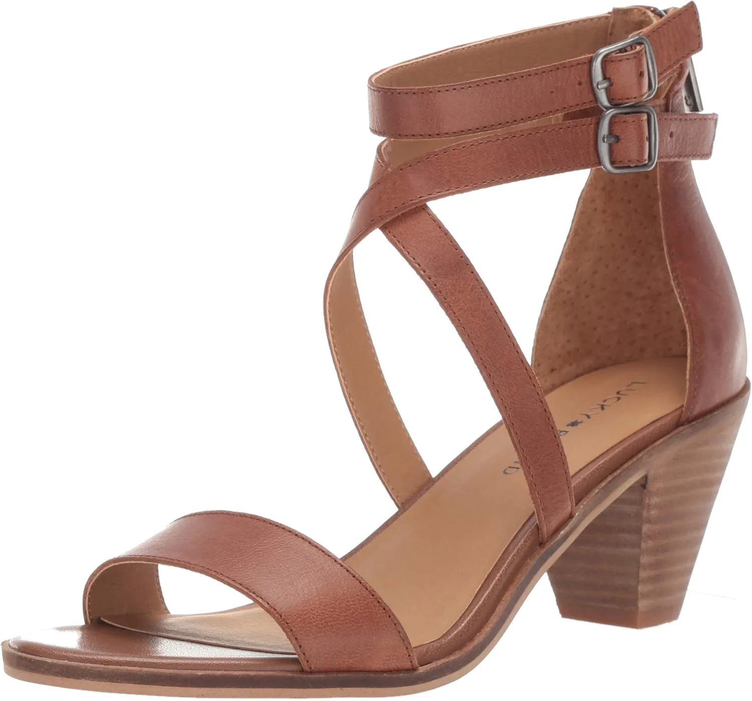 Lucky Brand Women's Ressia Ankle Strap Sandal Heeled