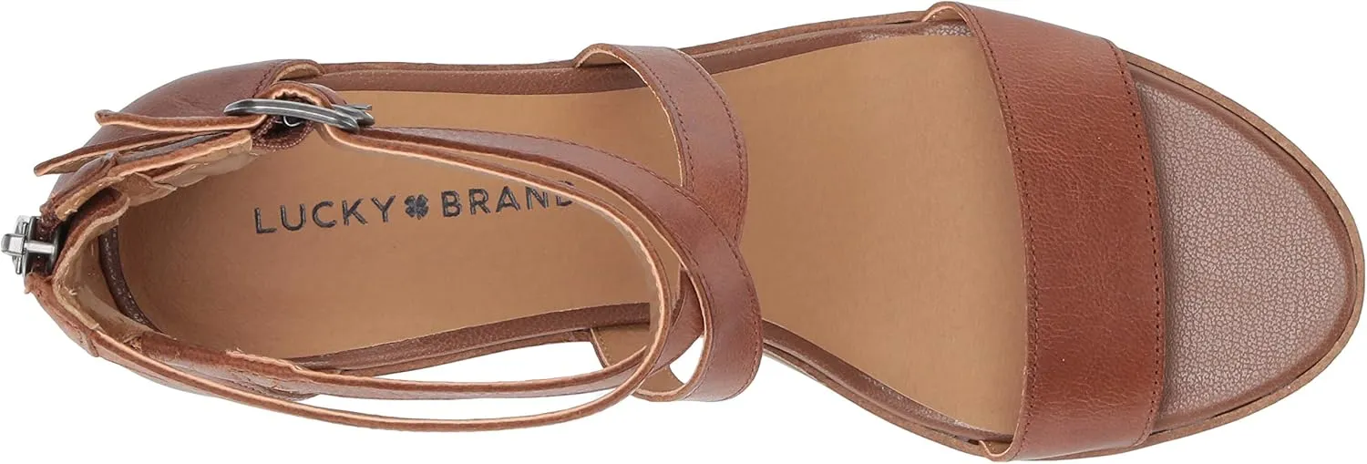 Lucky Brand Women's Ressia Ankle Strap Sandal Heeled