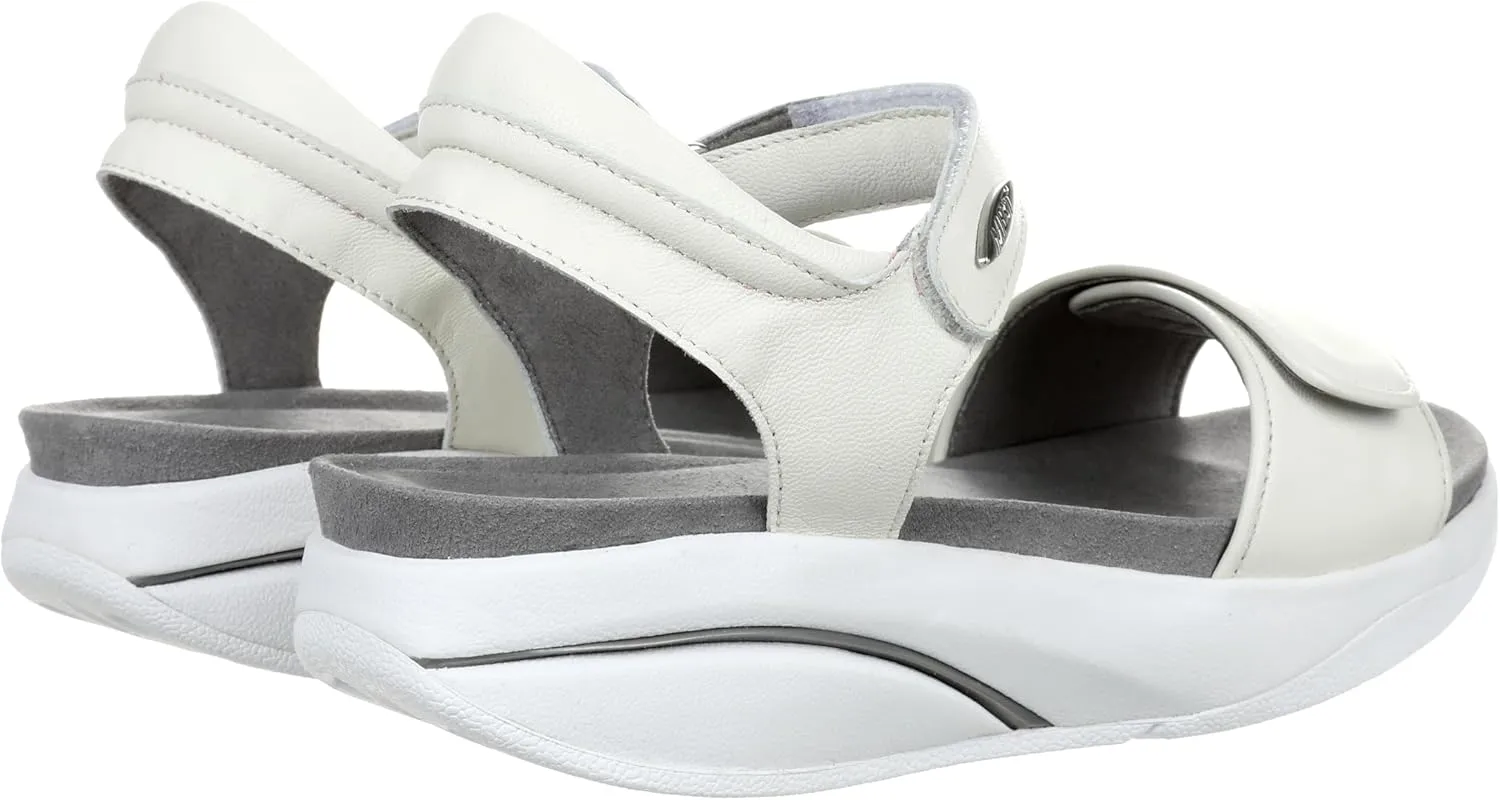 MBT Women's Malia Leather Rocker Bottom Sandal with Adjustable Straps