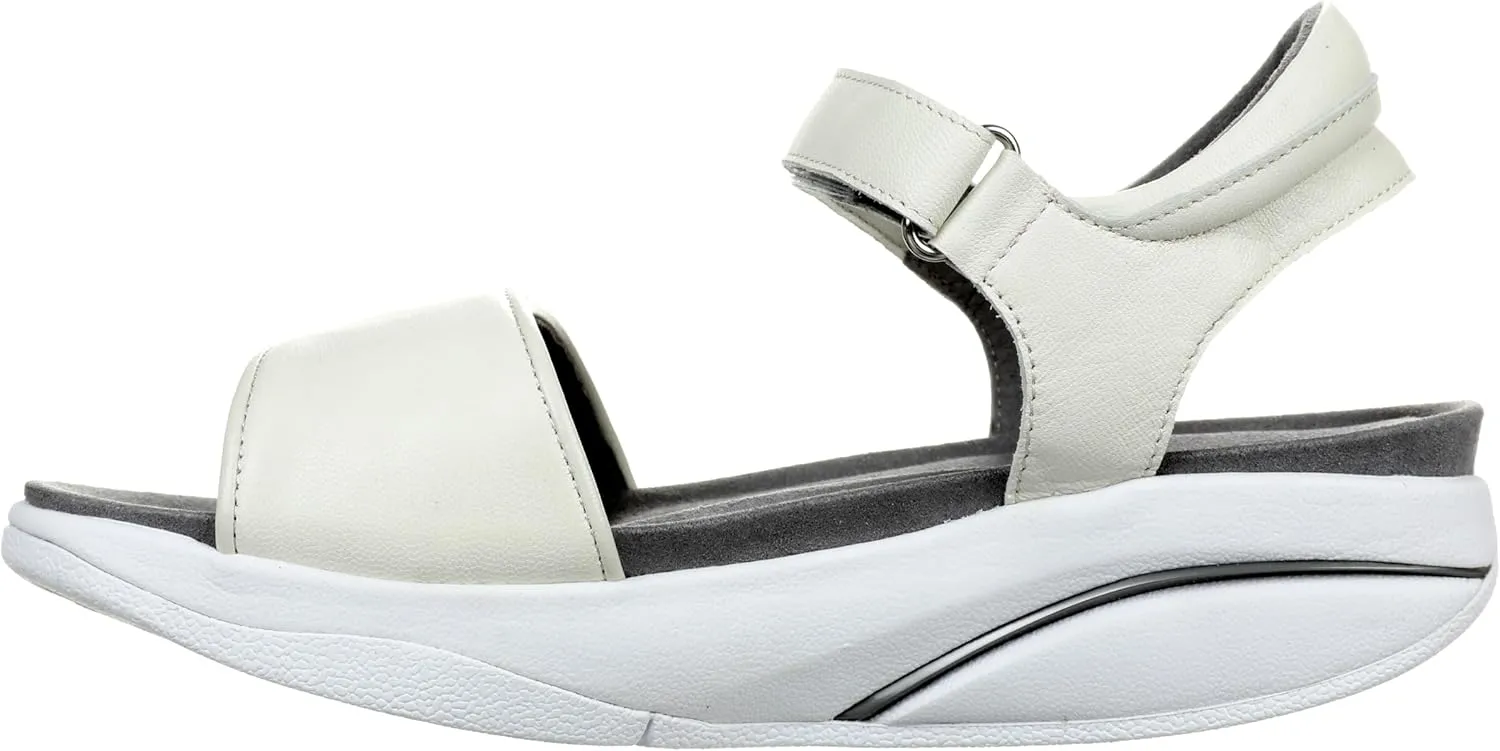 MBT Women's Malia Leather Rocker Bottom Sandal with Adjustable Straps