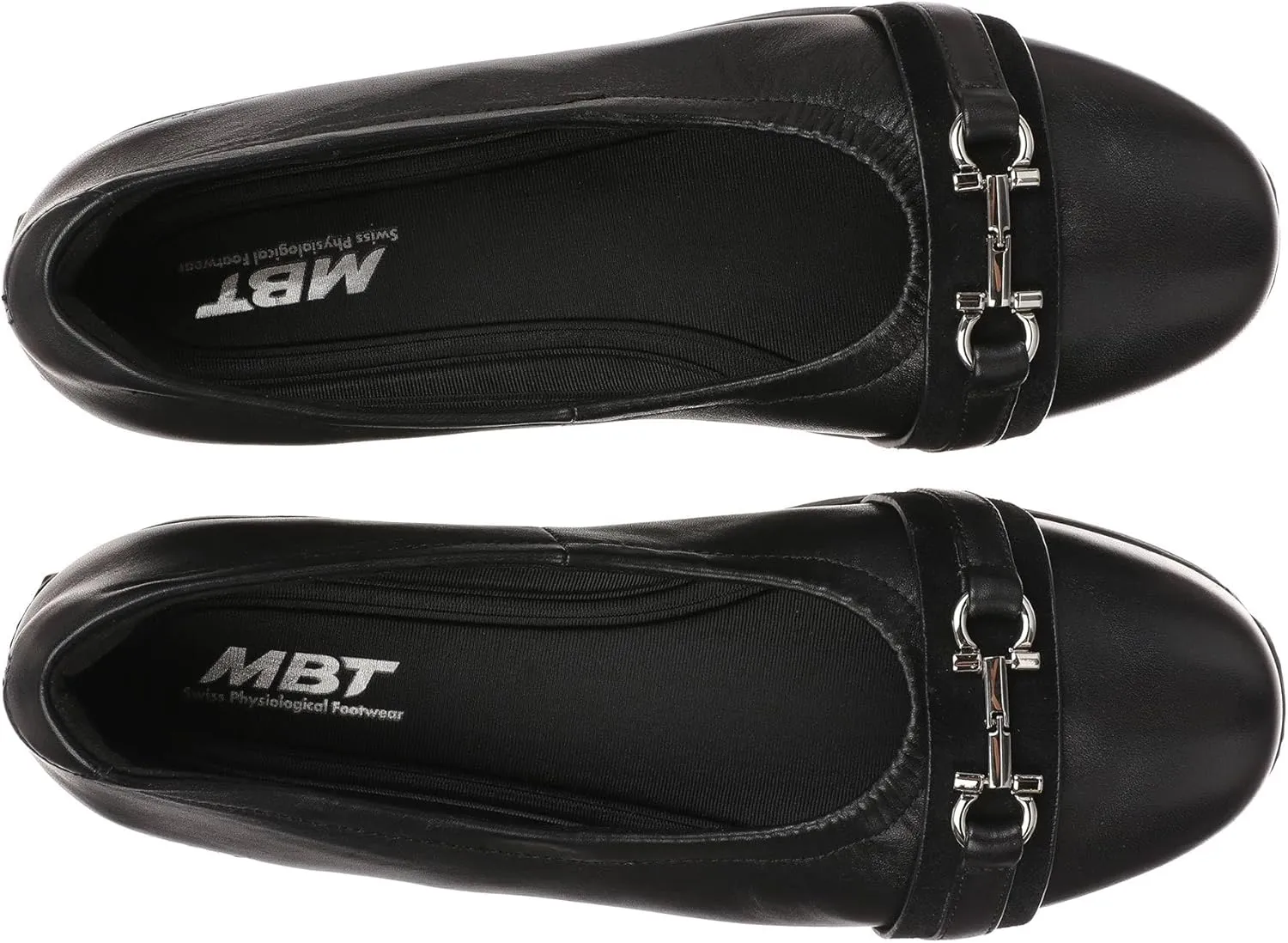 MBT Yuki Women's Casual Ballet Flats, Anatomical and Comfortable Dress Shoes, Physiological Comfort and Stability with Curved Sole, Leather Pumps with Rocking Sole