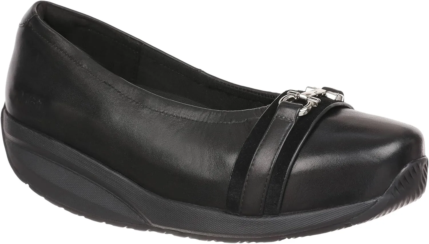 MBT Yuki Women's Casual Ballet Flats, Anatomical and Comfortable Dress Shoes, Physiological Comfort and Stability with Curved Sole, Leather Pumps with Rocking Sole