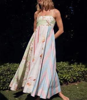 Melliflo Women's Summer Casual Boho Sundress Spaghetti Strap Square Neck Flowy Maxi Dress A Line Beach Dreses 2025