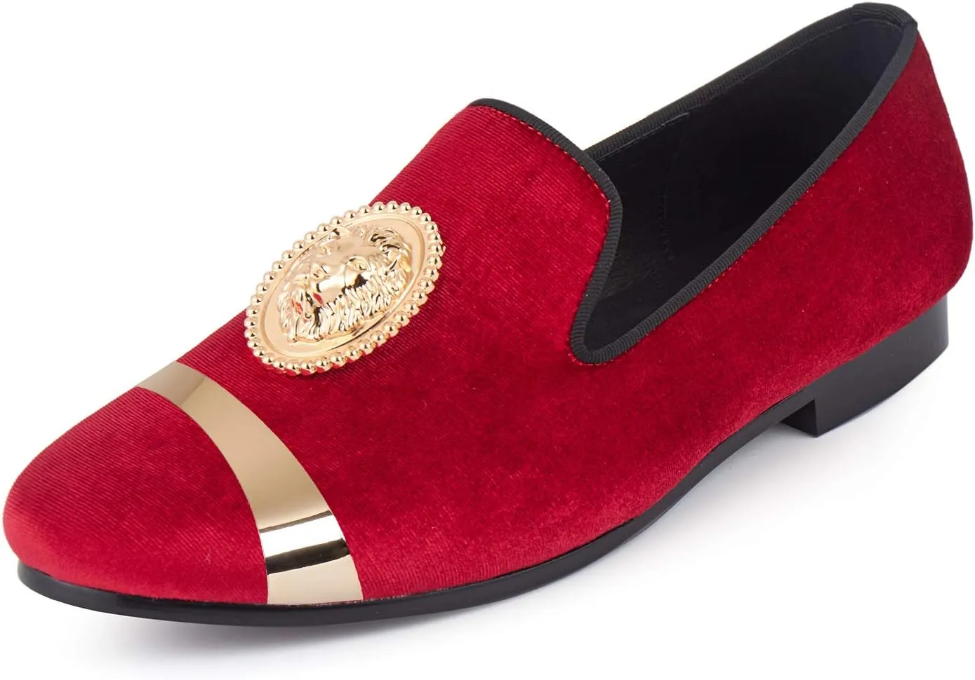 Mens Dress Shoes for Wedding Slip On Formal Velvet Loafers