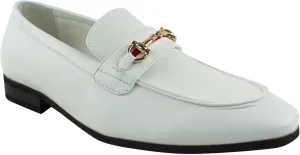 Men's Dress Shoes Loafer with Gold Buckle Slip On Formal Modern Classic