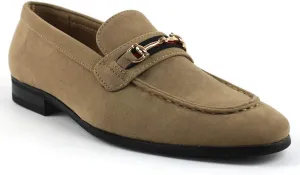 Men's Dress Shoes Loafer with Gold Buckle Slip On Formal Modern Classic