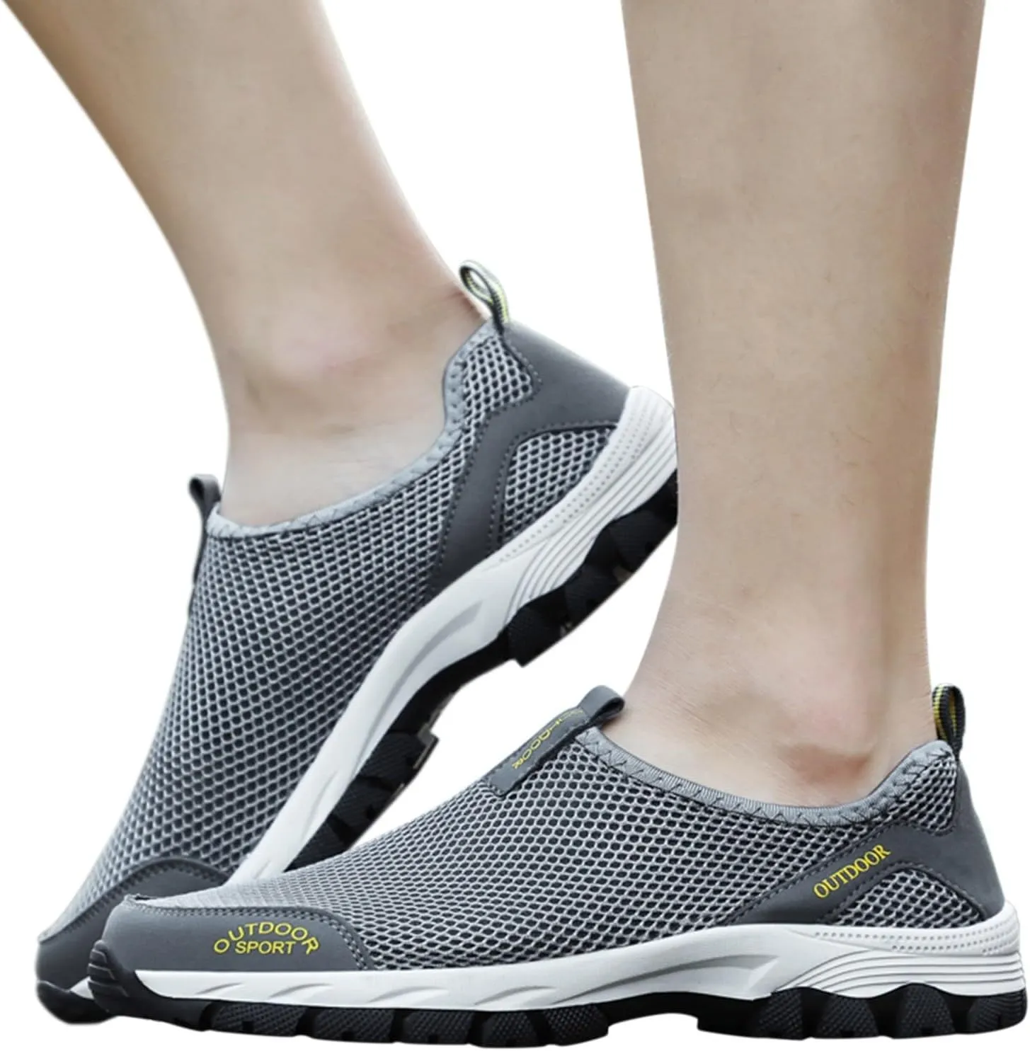 Men's Fashion Sneakers Fashion Spring and Summer Men Sports Shoes Flat Bottom Non Slip Outdoor Hiking Shoes Mesh
