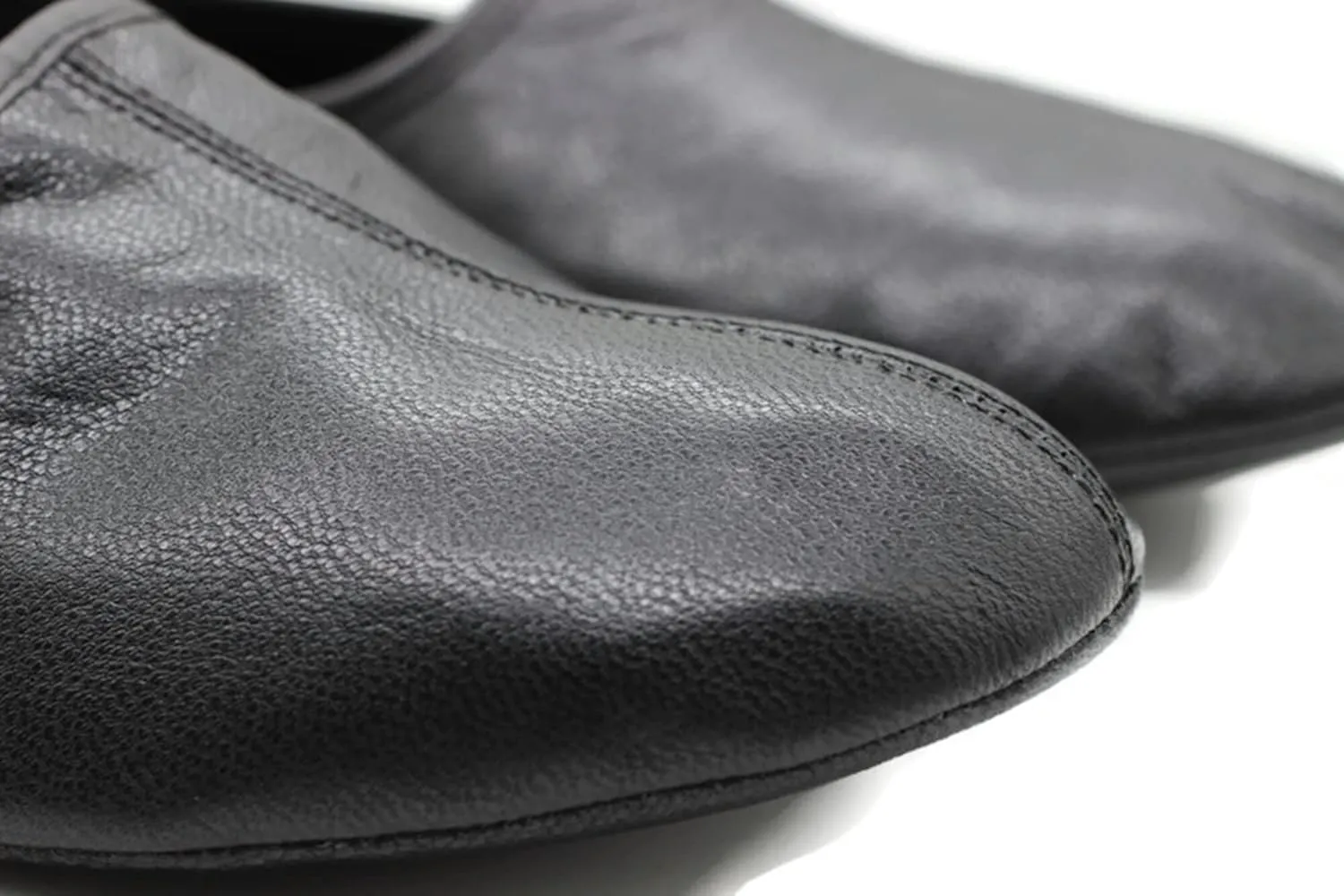 Mens Indoor Leather Slippers Traditional Babouche House Shoes Barefoot Moccasin