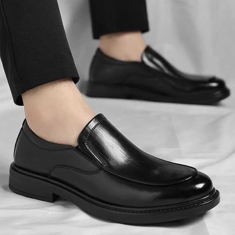 Mens Leather Shoes Classic Design Tuxedo Modern Leather Business Casual Scale Pattern Comfort Formal Shoes Wedding