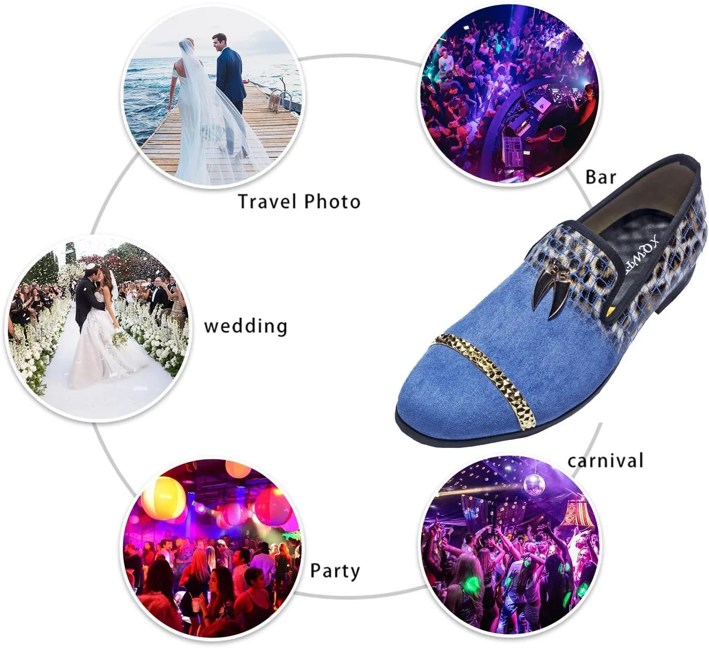 Mens Leopard Loafers Leather Embroidery Spiked Slip on Dress Shoes Slipper Luxury Fashion Penny Prom