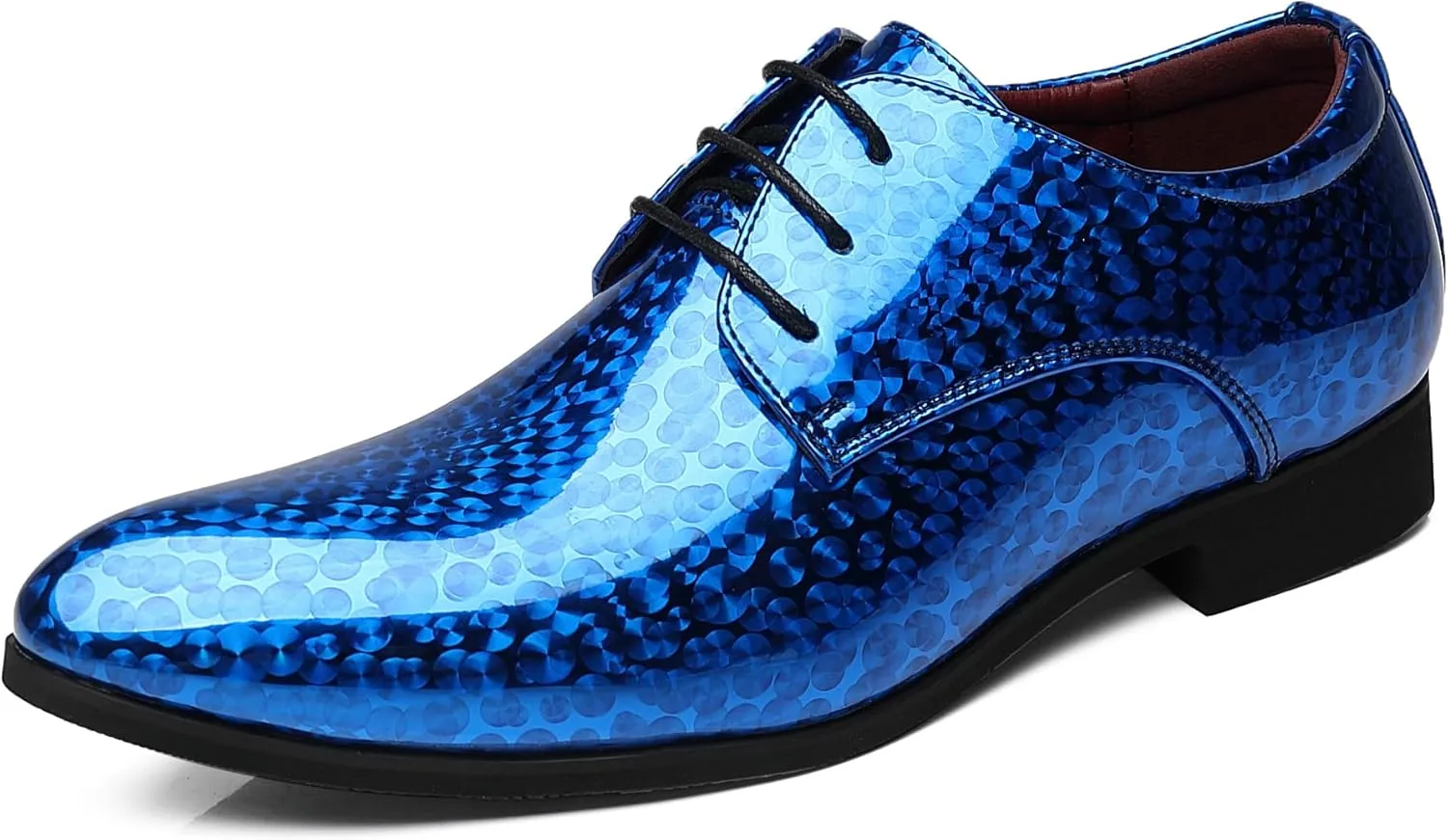 Men's Loafers Dress Shoes Patent Leather Glitter Prom Tuxedo Slip-on Suit Shoes