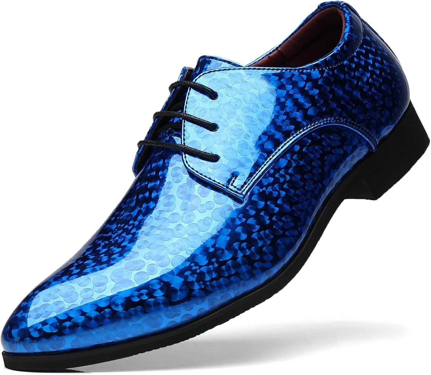 Men's Loafers Dress Shoes Patent Leather Glitter Prom Tuxedo Slip-on Suit Shoes
