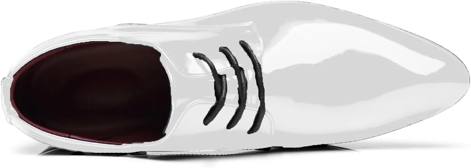 Men's Loafers Dress Shoes Patent Leather Glitter Prom Tuxedo Slip-on Suit Shoes