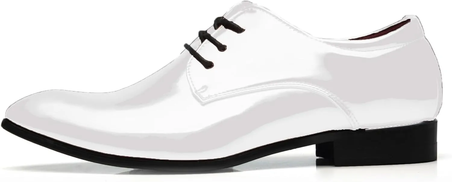 Men's Loafers Dress Shoes Patent Leather Glitter Prom Tuxedo Slip-on Suit Shoes