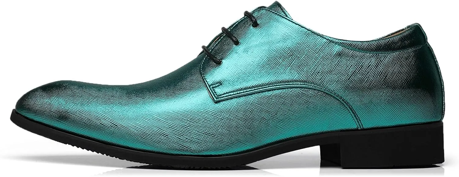 Men's Loafers Dress Shoes Patent Leather Glitter Prom Tuxedo Slip-on Suit Shoes