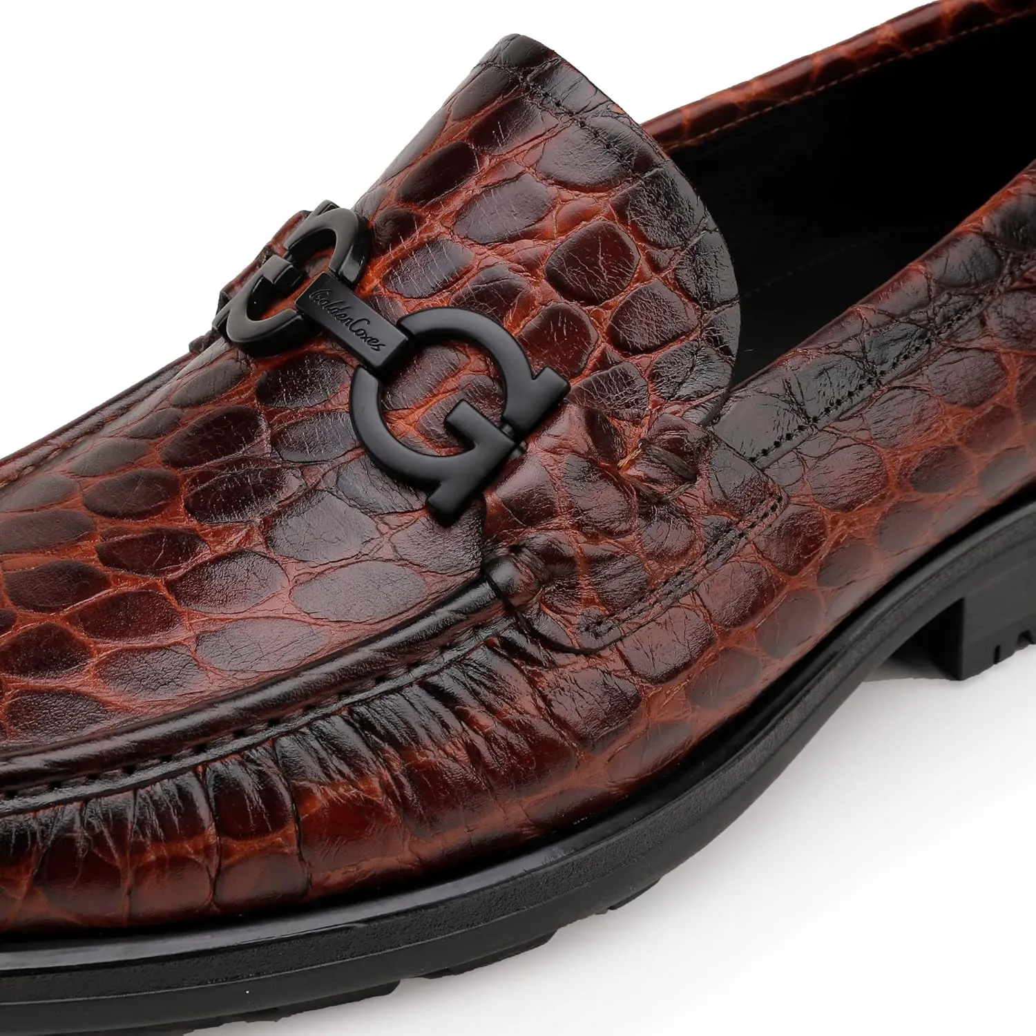Mens Luxury Leather Penny Loafer, Fashion Comfort Dress Shoes Classical Handmade Slip on Loafer Shoes for Men