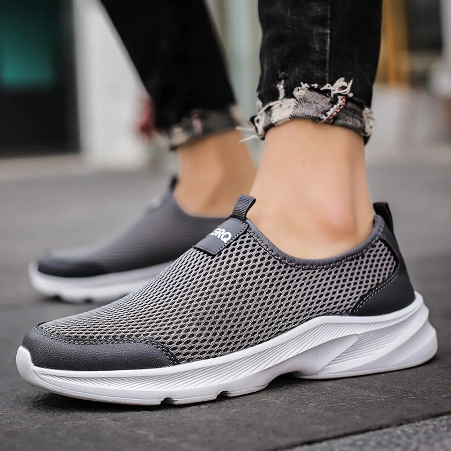 Mens Minimalist Shoes Simple Solid Color Slip-on Loafers Non Slip Recovery Shoes Lightweight Sneaker Guards Air 1 Men