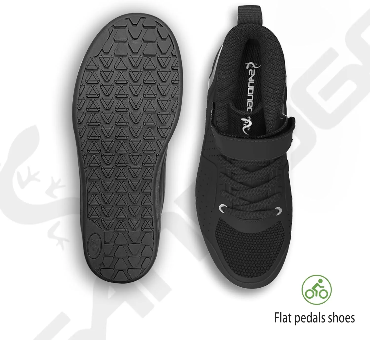 Mens MTB Mountain Bike SPD Cycling Shoes,Suitable Mountain Biking DH Enduro, Compatible All 2 Bolts Pedals,Black