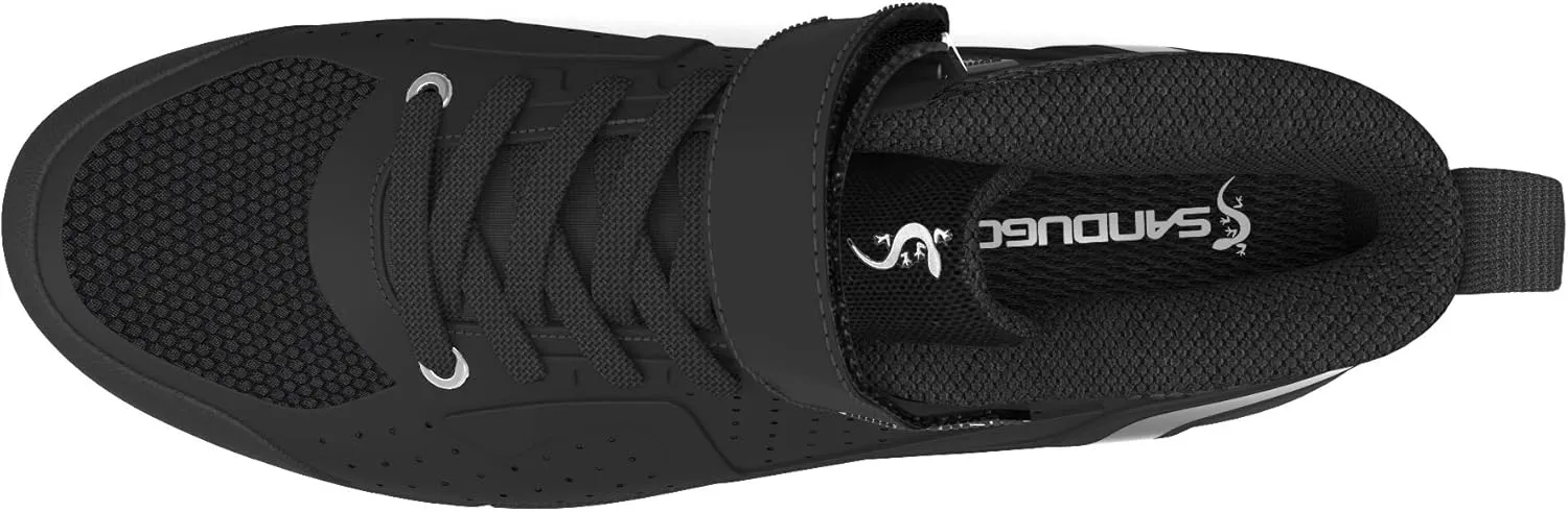 Mens MTB Mountain Bike SPD Cycling Shoes,Suitable Mountain Biking DH Enduro, Compatible All 2 Bolts Pedals,Black