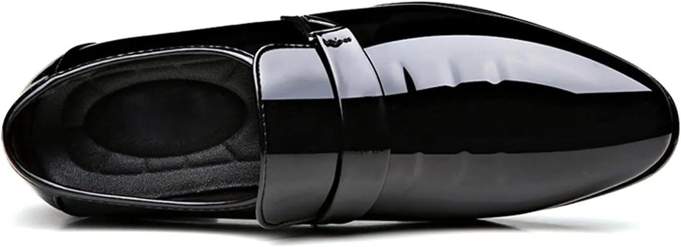 Men's Pointed-Toe Tuxedo Dress Shoes Casual Slip-on Loafer