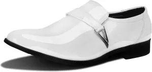 Men's Pointed-Toe Tuxedo Dress Shoes Casual Slip-on Loafer