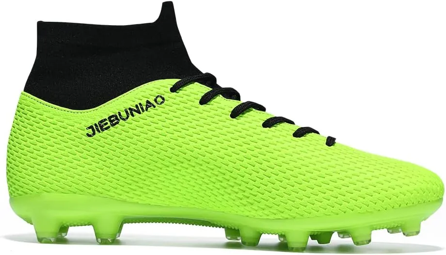 Men's Soccer Cleats Football Cleats for Mens Big Boys High-Top Spikes Shoes for Youth Professional Training Turf Indoor Outdoor Sneaker