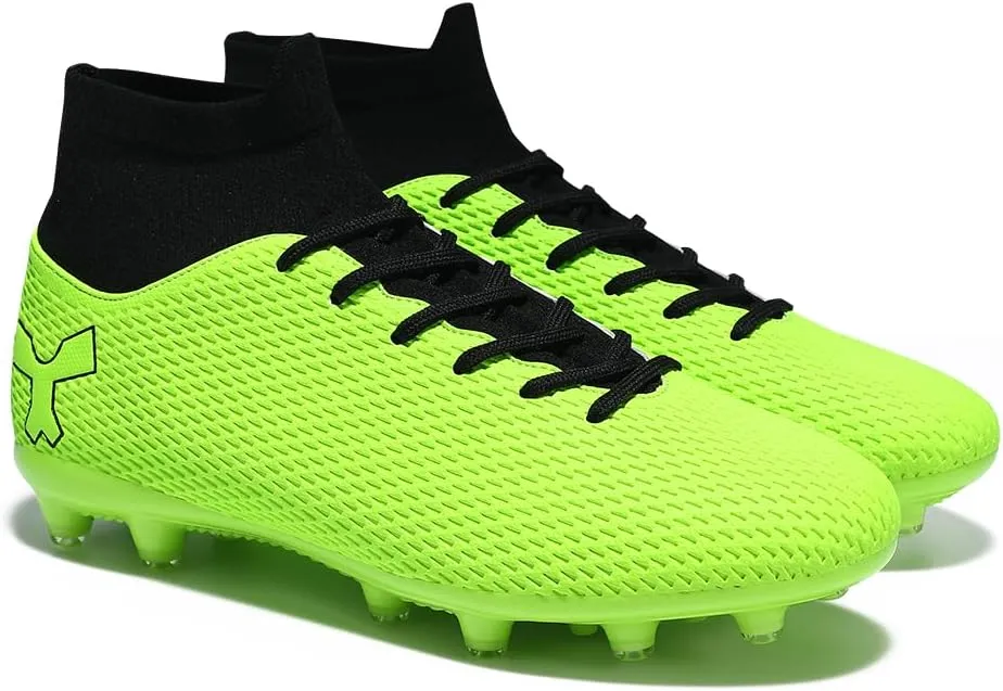 Men's Soccer Cleats Football Cleats for Mens Big Boys High-Top Spikes Shoes for Youth Professional Training Turf Indoor Outdoor Sneaker
