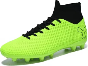 Men's Soccer Cleats Football Cleats for Mens Big Boys High-Top Spikes Shoes for Youth Professional Training Turf Indoor Outdoor Sneaker