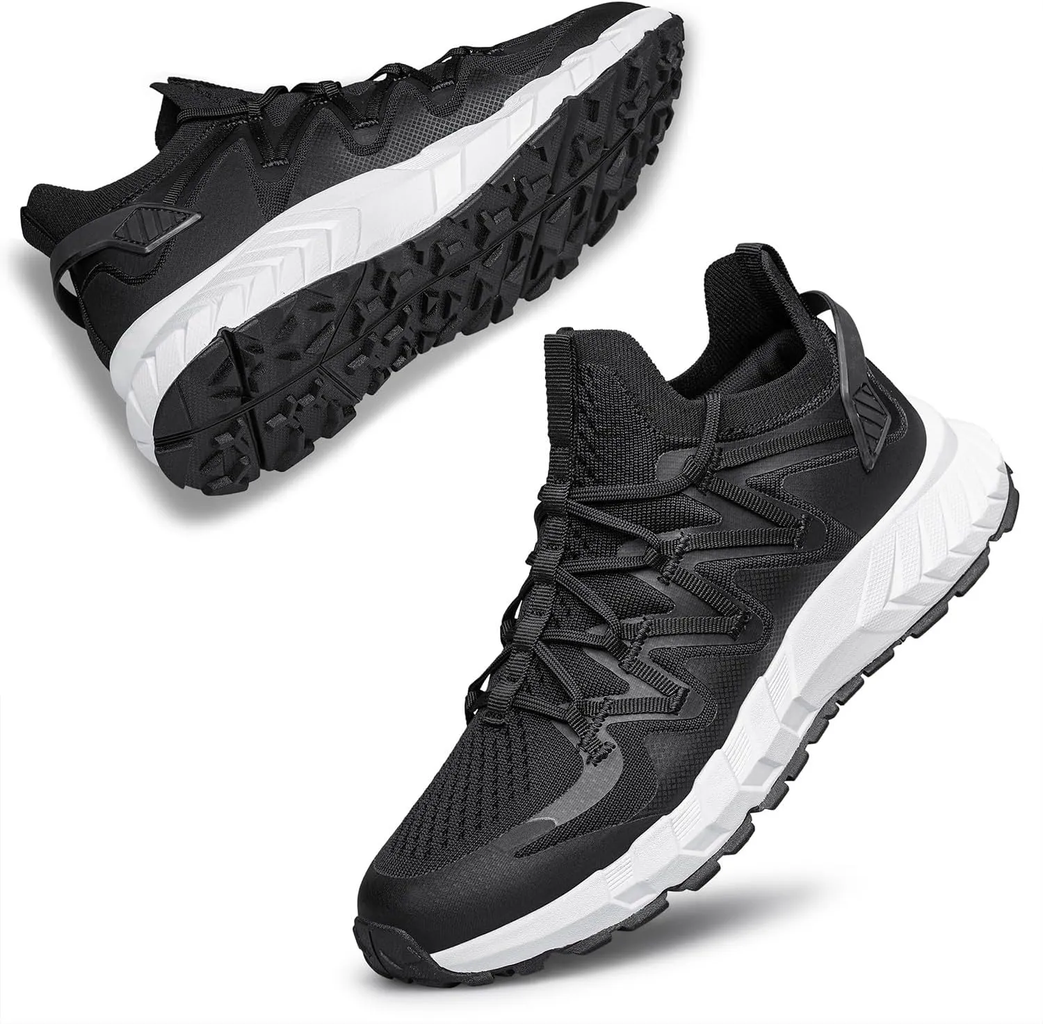 Men's Walking Shoes Hands Free Slip On Sneaker Strap Running Tennis Shoes for Flat Feet Plantar Fasciitis Workout Shoes