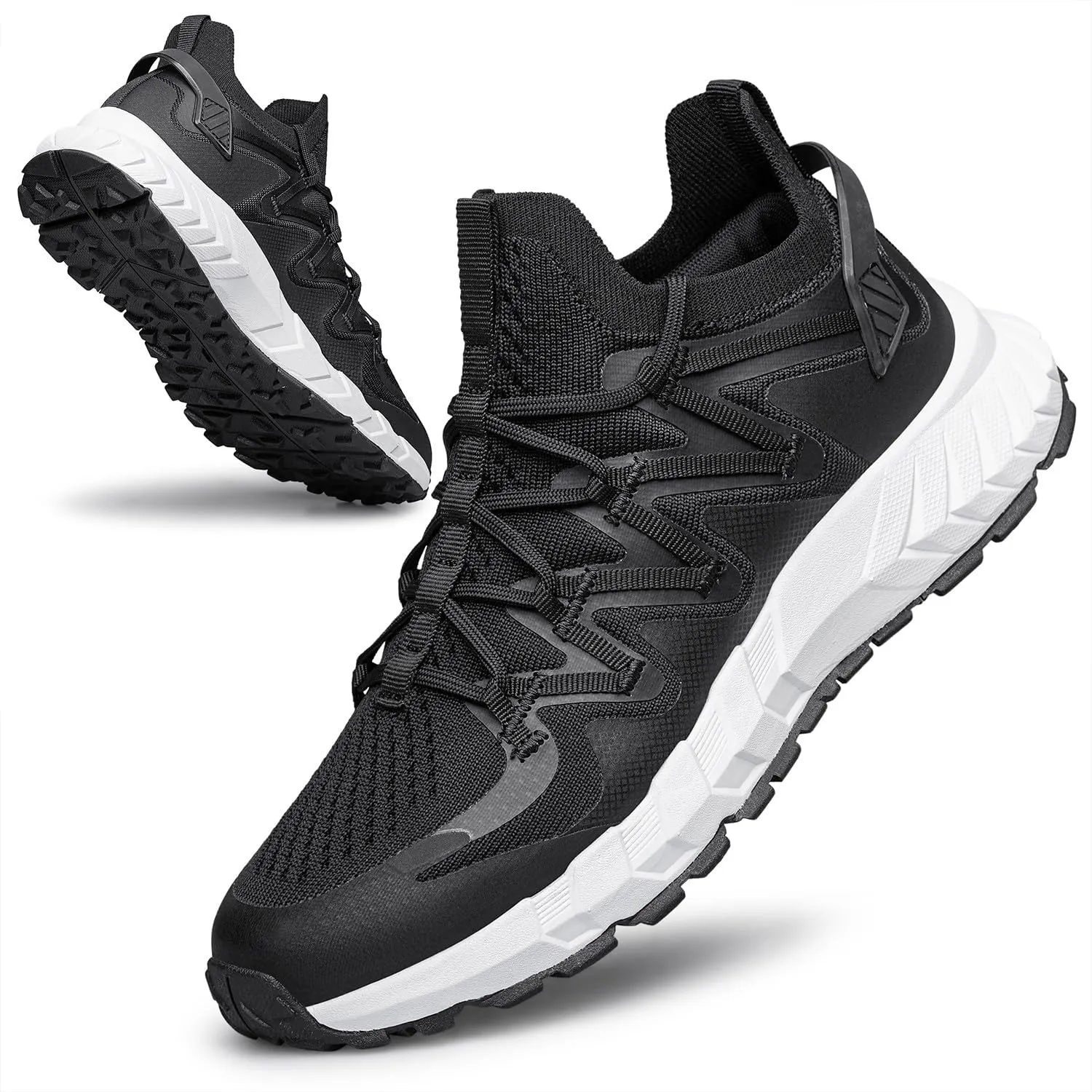 Men's Walking Shoes Hands Free Slip On Sneaker Strap Running Tennis Shoes for Flat Feet Plantar Fasciitis Workout Shoes