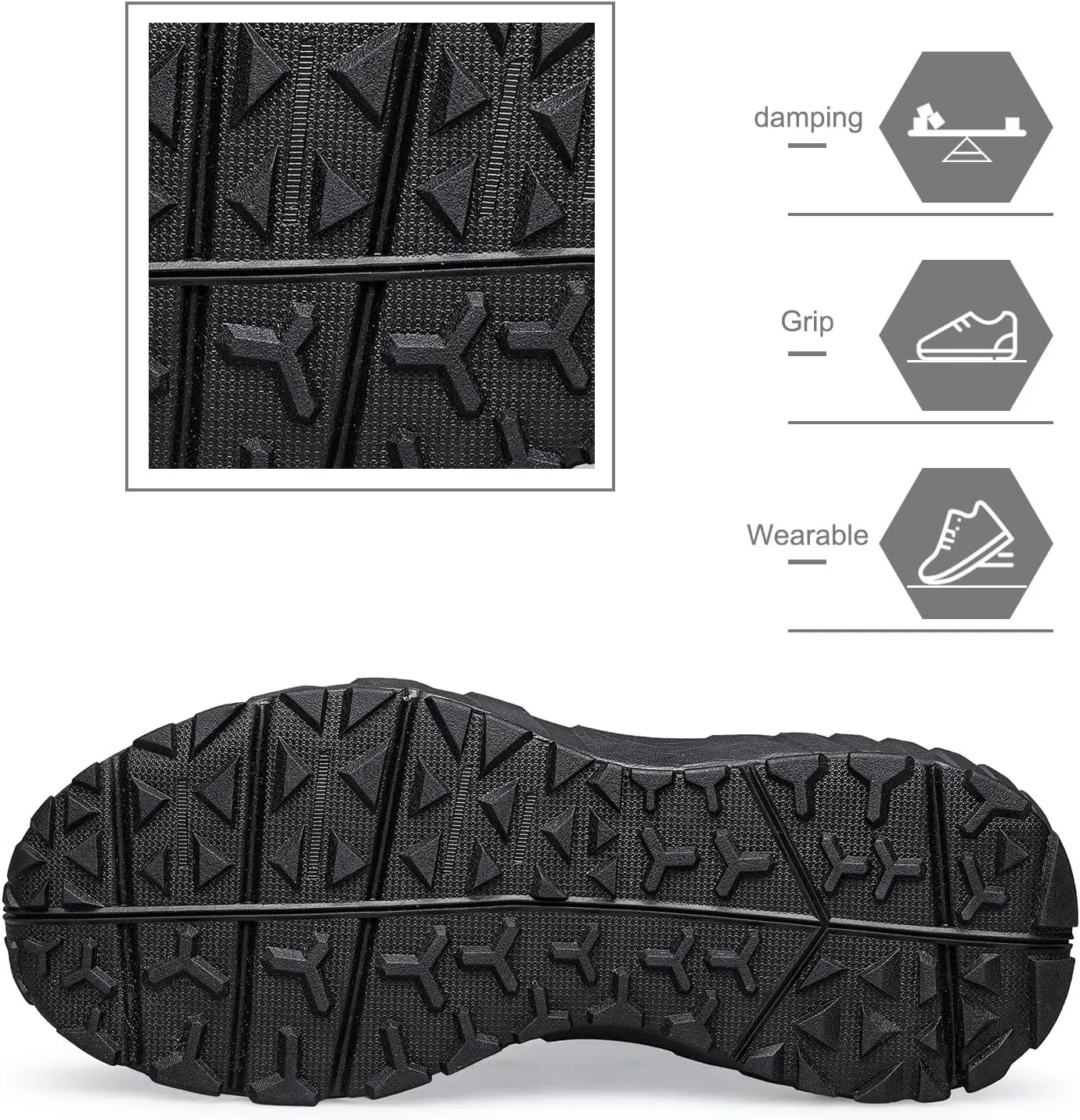 Men's Walking Shoes Hands Free Slip On Sneaker Strap Running Tennis Shoes for Flat Feet Plantar Fasciitis Workout Shoes