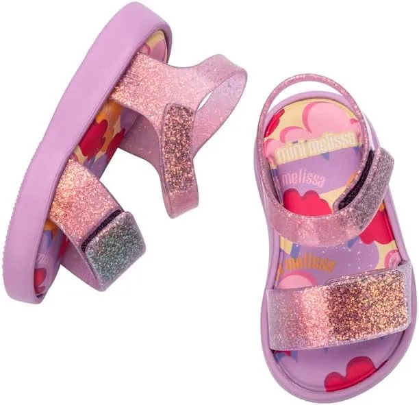mini melissa Jump Sandals for Babies & Toddlers - Papete Jelly Sandal w/Velcro Fastener, Comfy Sandals for Toddler Girls