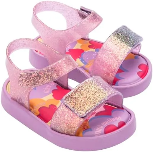mini melissa Jump Sandals for Babies & Toddlers - Papete Jelly Sandal w/Velcro Fastener, Comfy Sandals for Toddler Girls