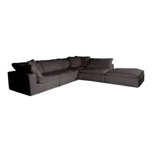 Moe's Home Collection Clay Dream Modular Sectional ~ Light Grey LiveSmart Performance Fabric