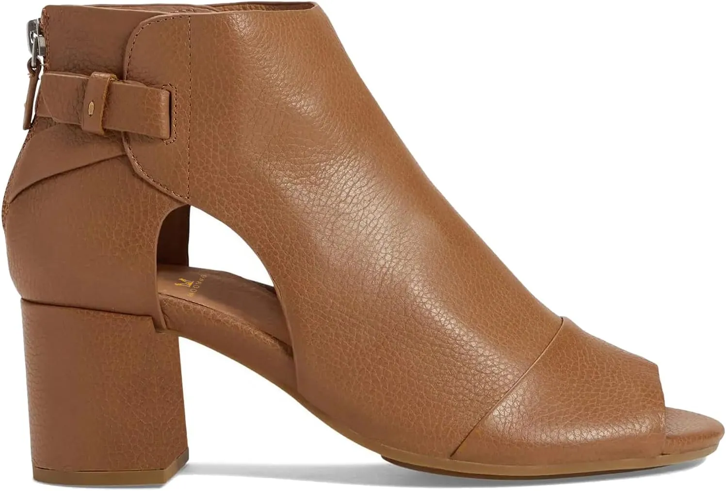 MOOMMO Women Open Toe Booties Sandals Heeled Cutout Peep Toe Summer Ankle Bootie Chunky Block Mid Heel Back Zipper Hollowed Dress Sandal Shoes 2.5" Heels Retro Elegant Office Party Comfort 4-11 M US