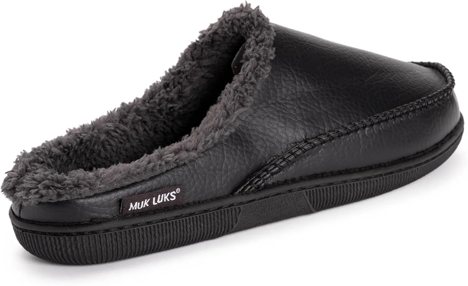 MUK LUKS Men's Faux Leather Clog Slipper