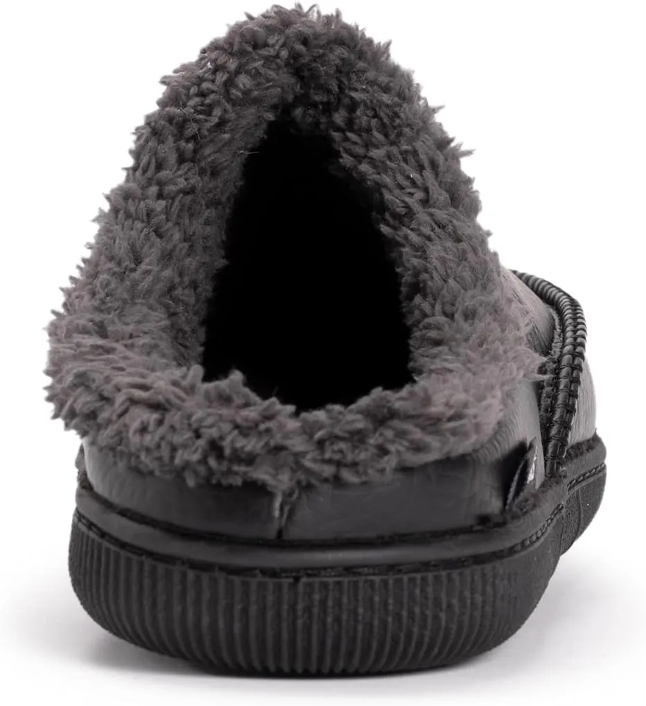 MUK LUKS Men's Faux Leather Clog Slipper