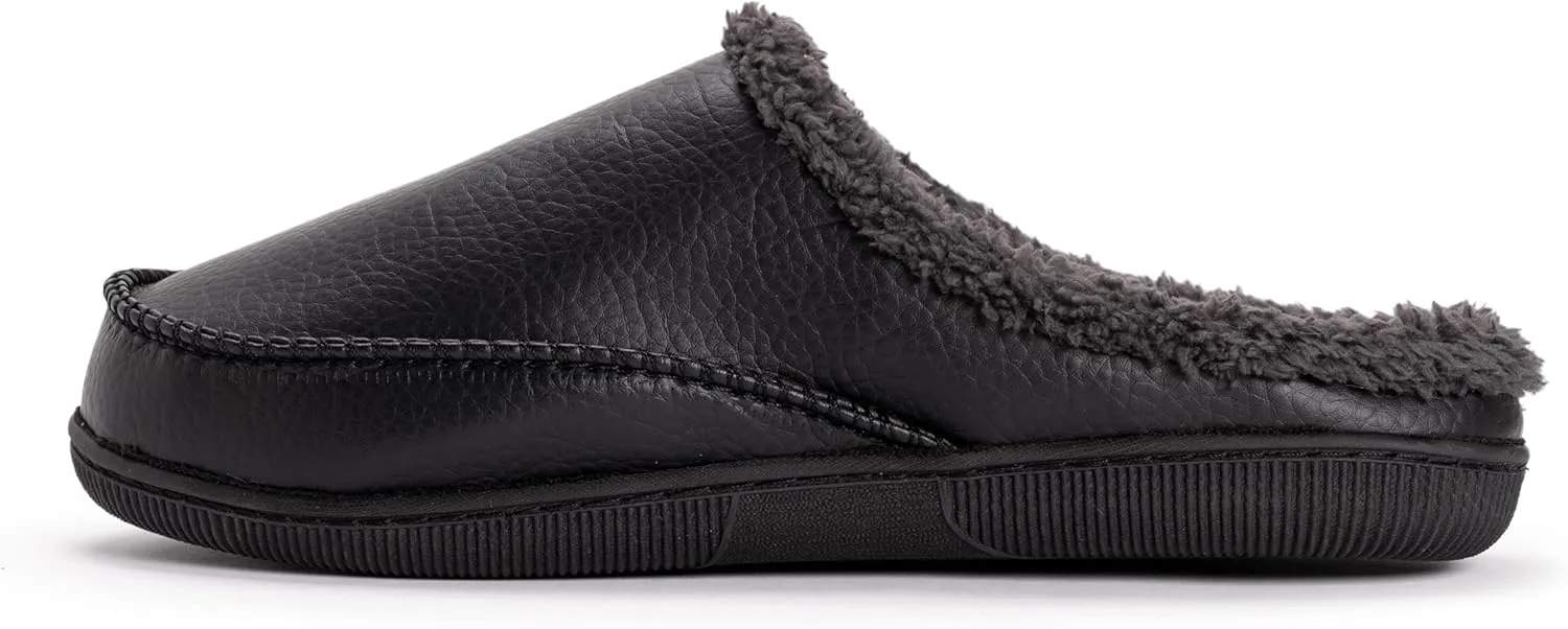 MUK LUKS Men's Faux Leather Clog Slipper