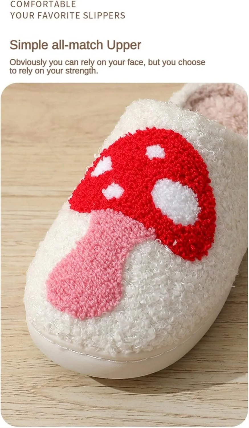 Mushroom Slippers Rainbow Slipper Heart Lover Slipper Home Slippers Indoor Slippers For Kids Women Men Girls
