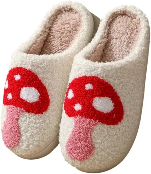 Mushroom Slippers Rainbow Slipper Heart Lover Slipper Home Slippers Indoor Slippers For Kids Women Men Girls