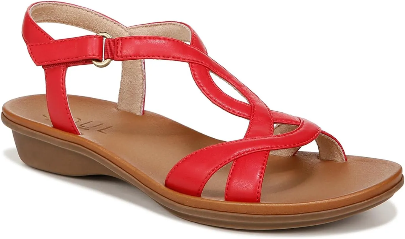 Naturalizer Women's Solo Ankle Strap Casual Sandal Flat