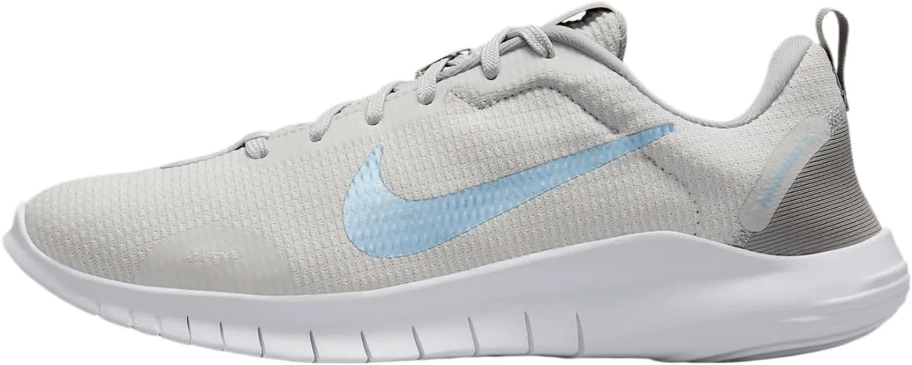 Nike Flex Experience Run 12 Women's Road Running Shoes (DV0746-007, Photon Dust/Light Smoke Grey/White/Psychic Blue)