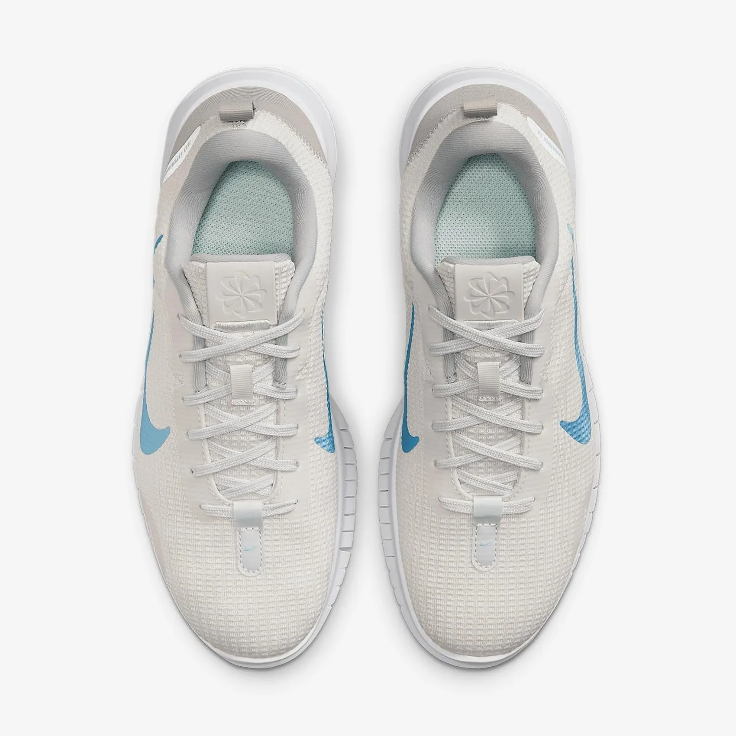 Nike Flex Experience Run 12 Women's Road Running Shoes (DV0746-007, Photon Dust/Light Smoke Grey/White/Psychic Blue)