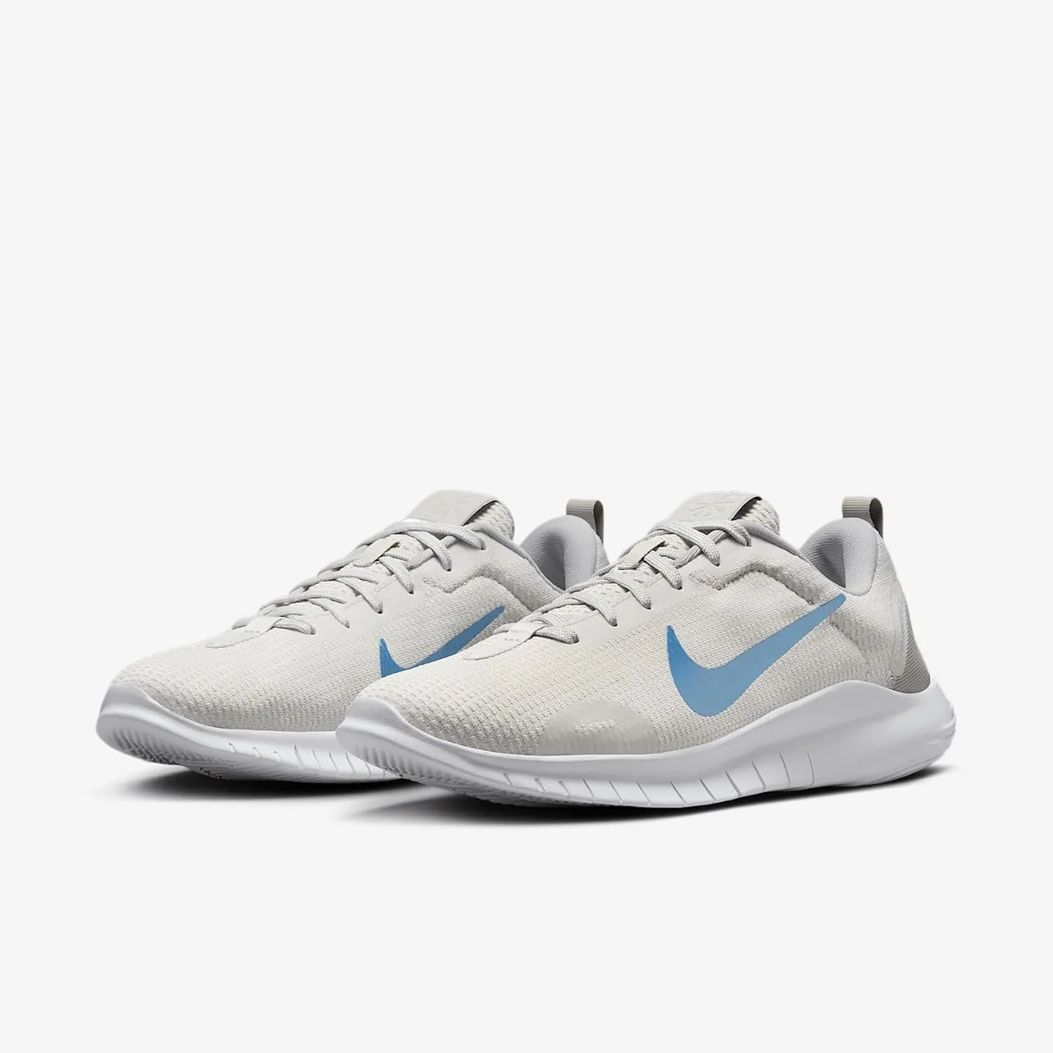 Nike Flex Experience Run 12 Women's Road Running Shoes (DV0746-007, Photon Dust/Light Smoke Grey/White/Psychic Blue)