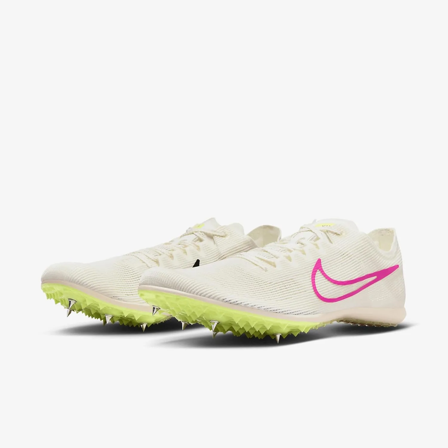Nike Zoom Mamba 6 Track & Field Distance Spikes, 4.5, White/Black